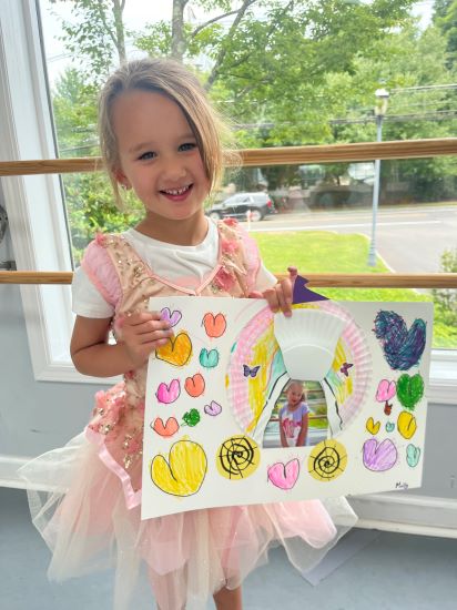 Student dances in the pre-school creative ballet class