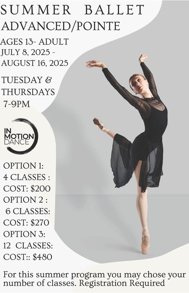 Advanced Summer Ballet Classes Flyer 2025