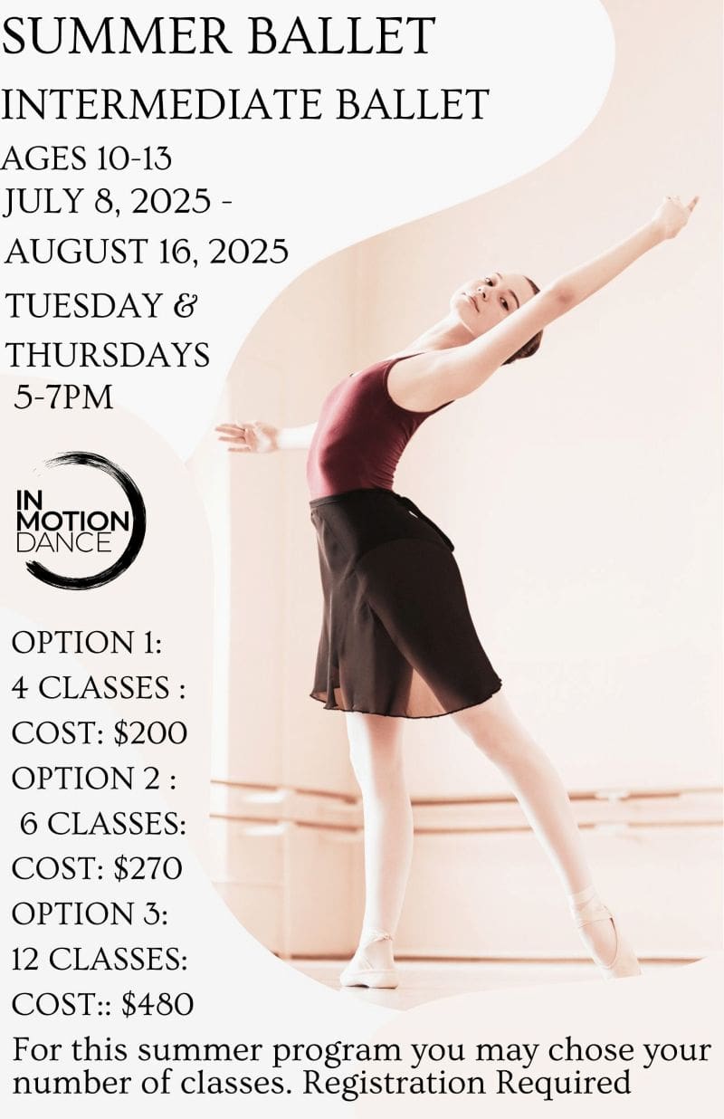 Intermediate Summer Ballet Flyer 2025