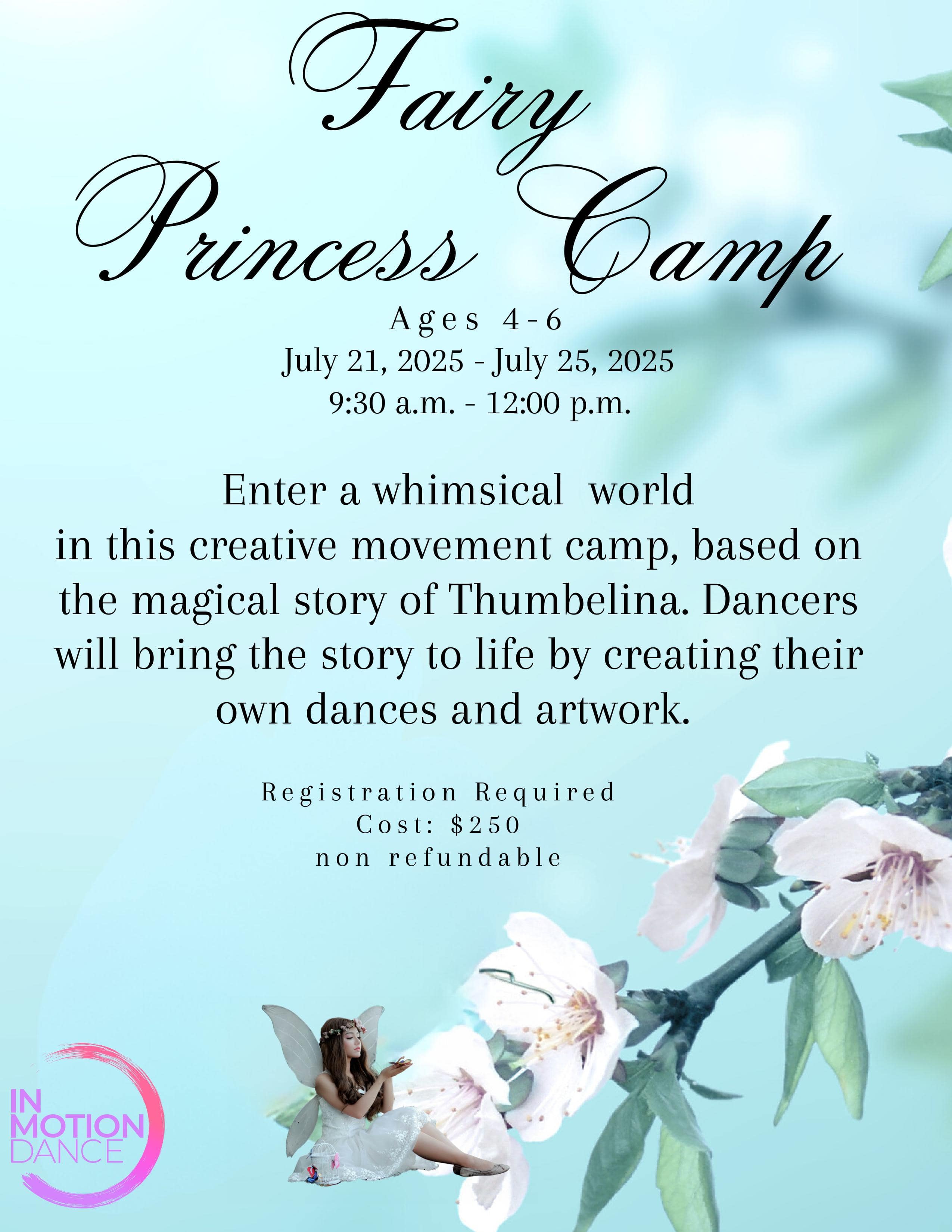 Fairy Princess Summer Program Flyer 2025