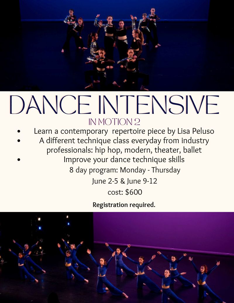 In Motion 2 Summer Dance Intensive Flyer 2025